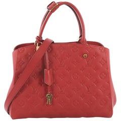 Louis Vuitton Montaigne Handbag Monogram Empreinte Leather MM