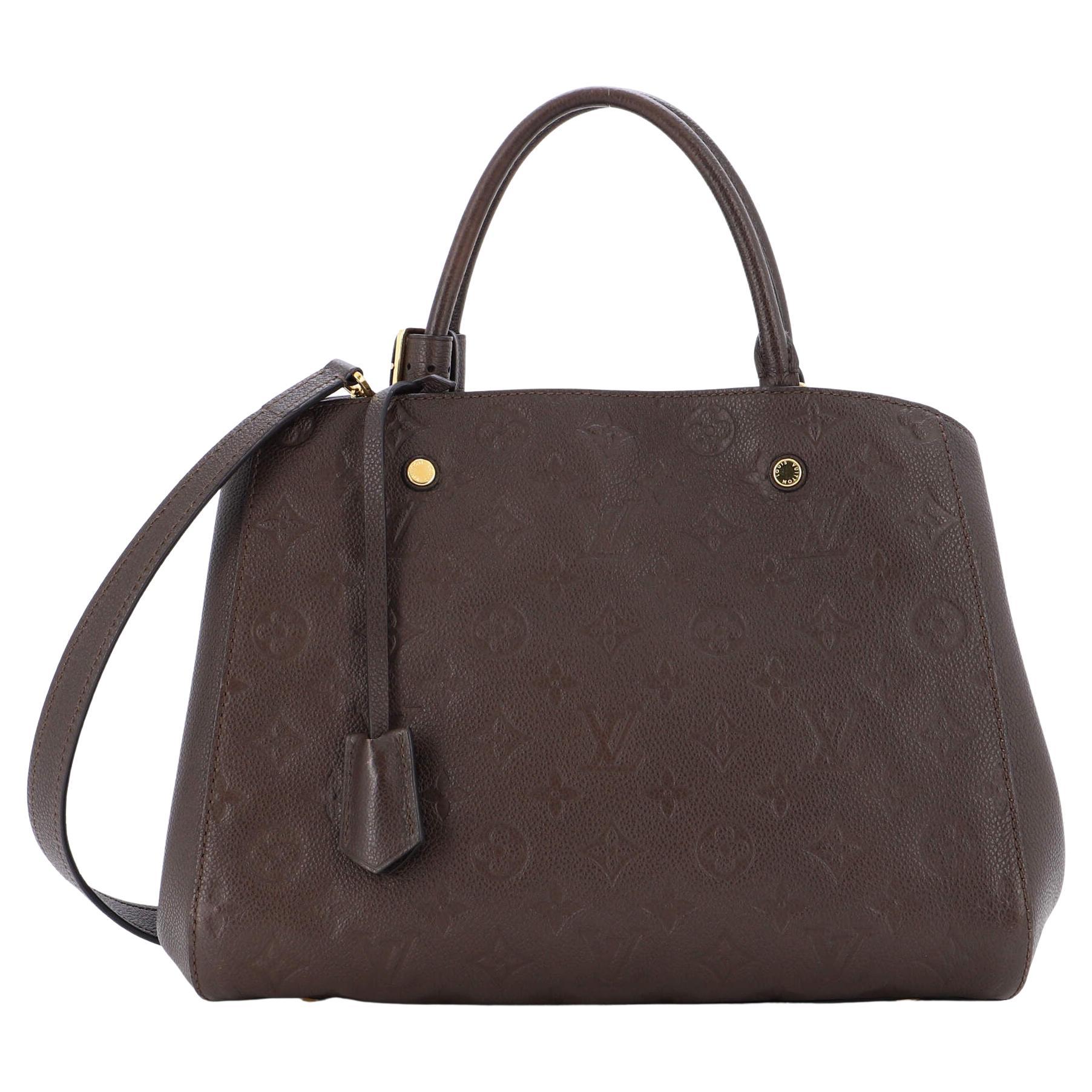 Louis Vuitton Montaigne Handbag Monogram Empreinte Leather MM For Sale