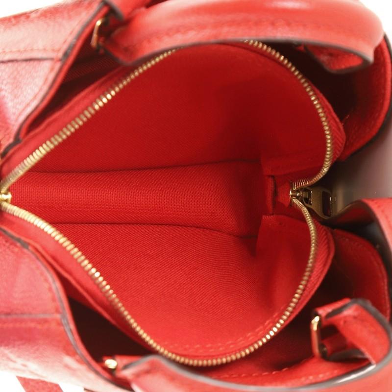 Red Louis Vuitton Montaigne Handbag Monogram Empreinte Leather Nano