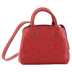 Louis Vuitton Montaigne Handbag Monogram Empreinte Leather Nano