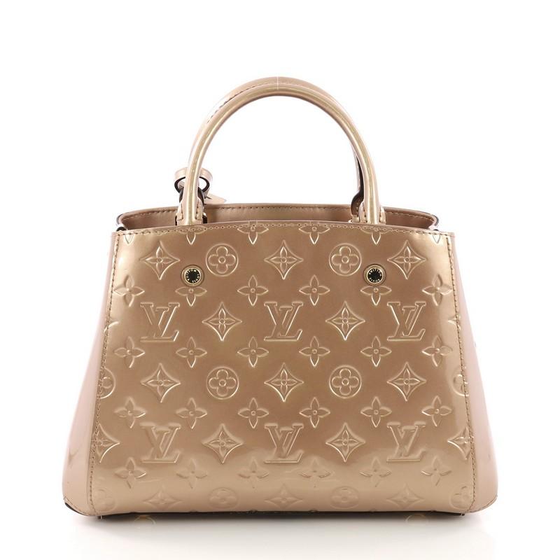 Brown Louis Vuitton Montaigne Handbag Monogram Vernis BB