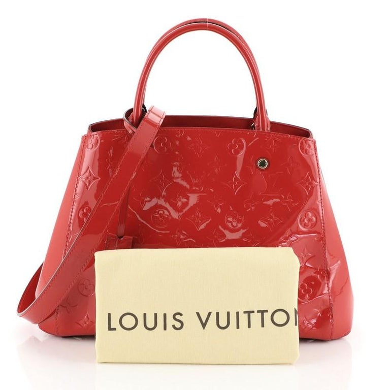 Louis Vuitton Montaigne Handbag Monogram Vernis MM For Sale at 1stdibs