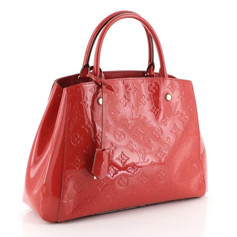 Louis Vuitton Montaigne Handbag Monogram Vernis MM For Sale at 1stdibs