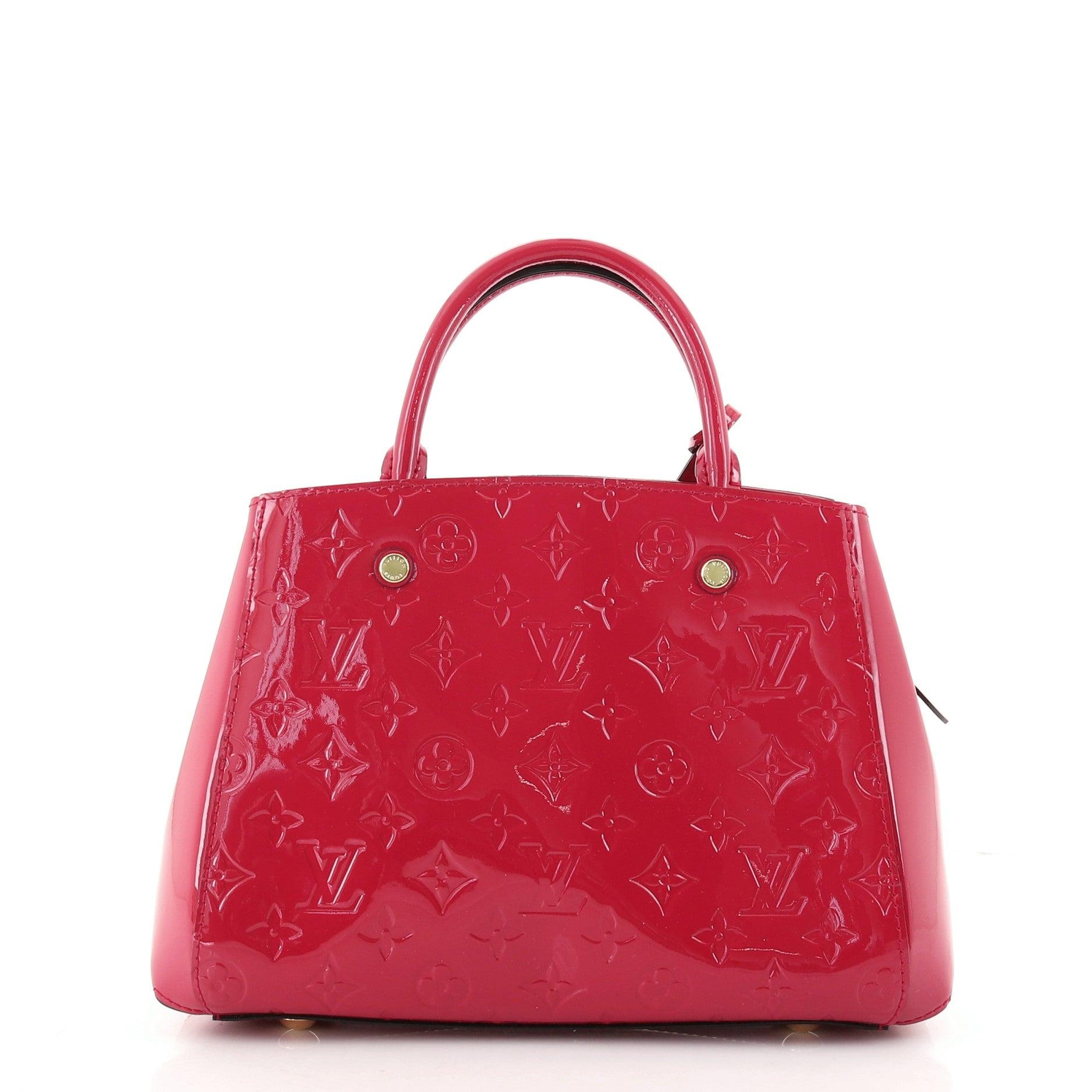 Louis Vuitton Montaigne Handtasche mit Monogramm Vernis MM im Zustand „Gut“ in NY, NY
