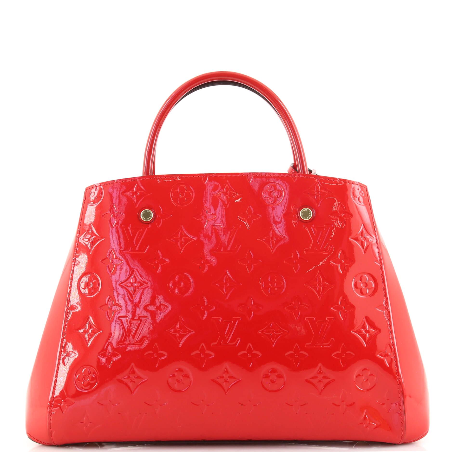 Louis Vuitton Montaigne Handbag Monogram Vernis MM In Good Condition In NY, NY