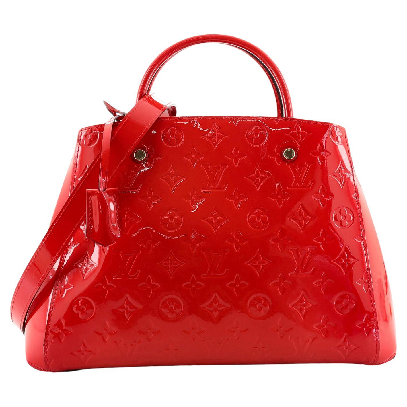 Louis Vuitton Montaigne Handbag Monogram Vernis MM For Sale at 1stDibs