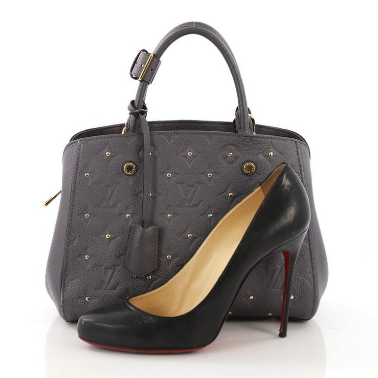 Louis Vuitton Montaigne Handbag Studded Monogram Empreinte Leather BB at  1stDibs