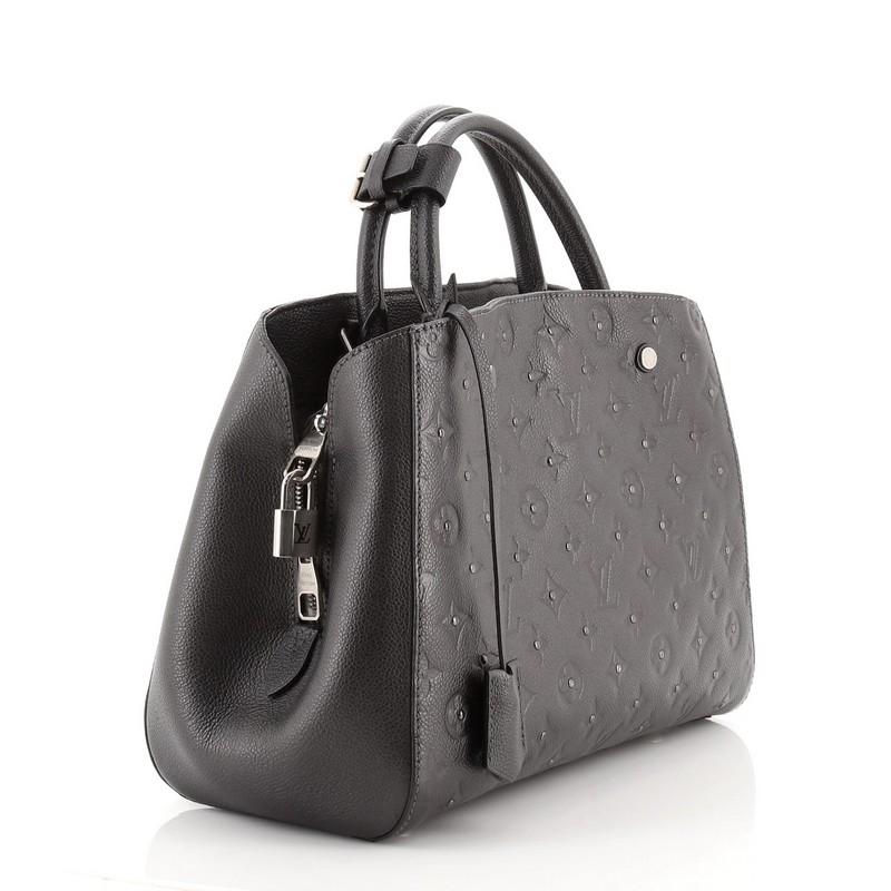 Black Louis Vuitton Montaigne Handbag Studded Monogram Empreinte Leather MM