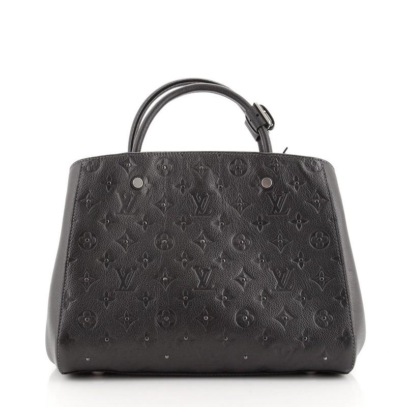 Louis Vuitton Montaigne Handbag Studded Monogram Empreinte Leather MM In Good Condition In NY, NY