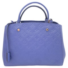 Louis Vuitton Montaigne Monogram Bag Blue Jean