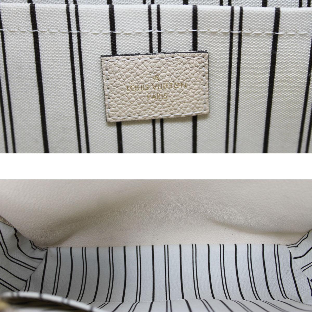 Louis Vuitton Montaigne Neige Empreinte Handbag With Dust Bag 5