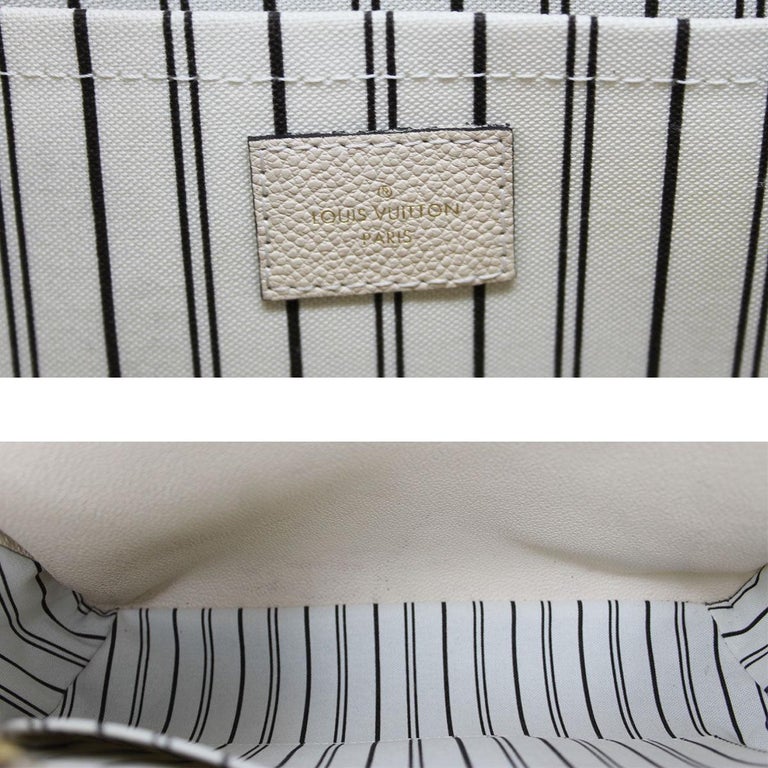 Louis Vuitton Montaigne Neige Empreinte Handbag with Dust Bag