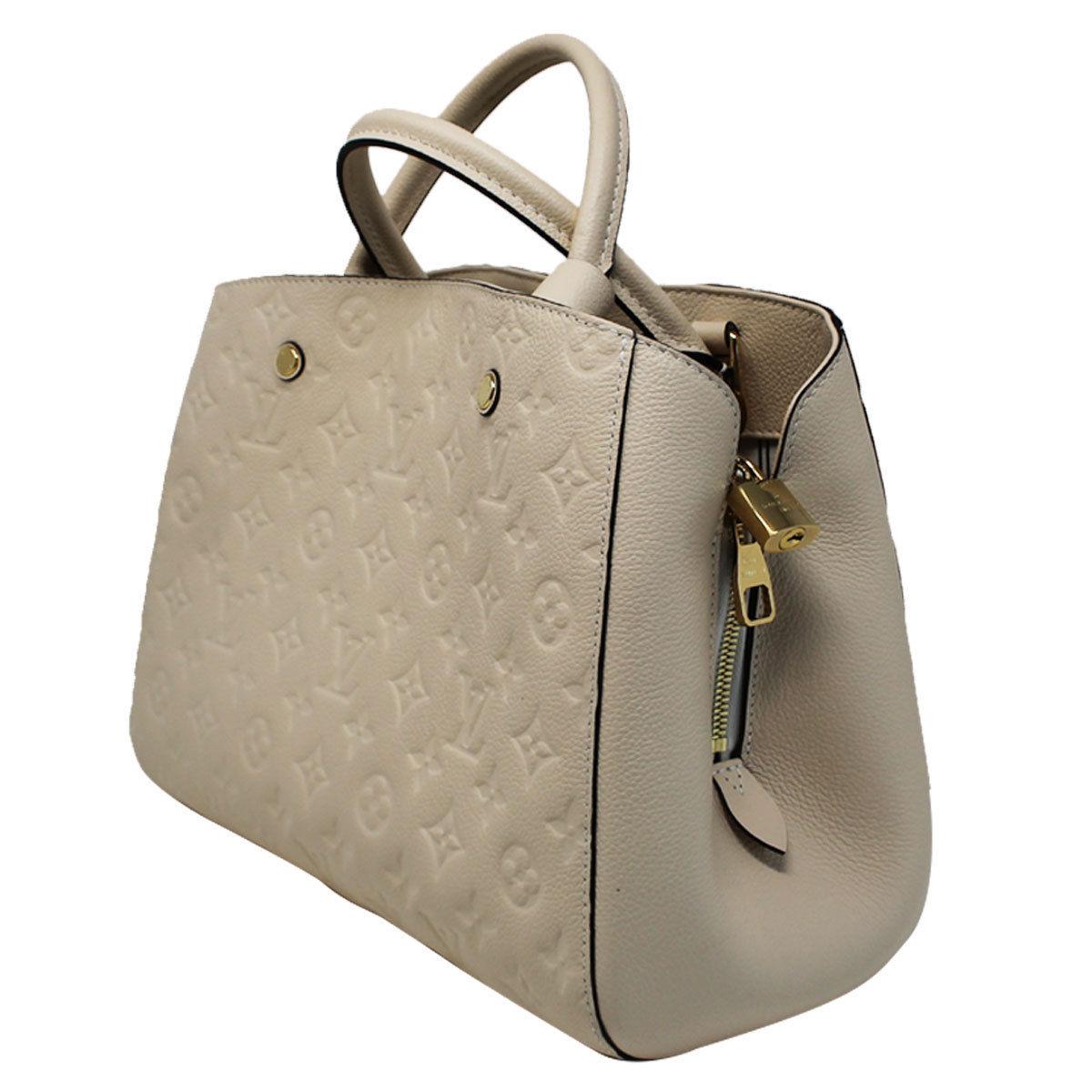 Brown Louis Vuitton Montaigne Neige Empreinte Handbag With Dust Bag