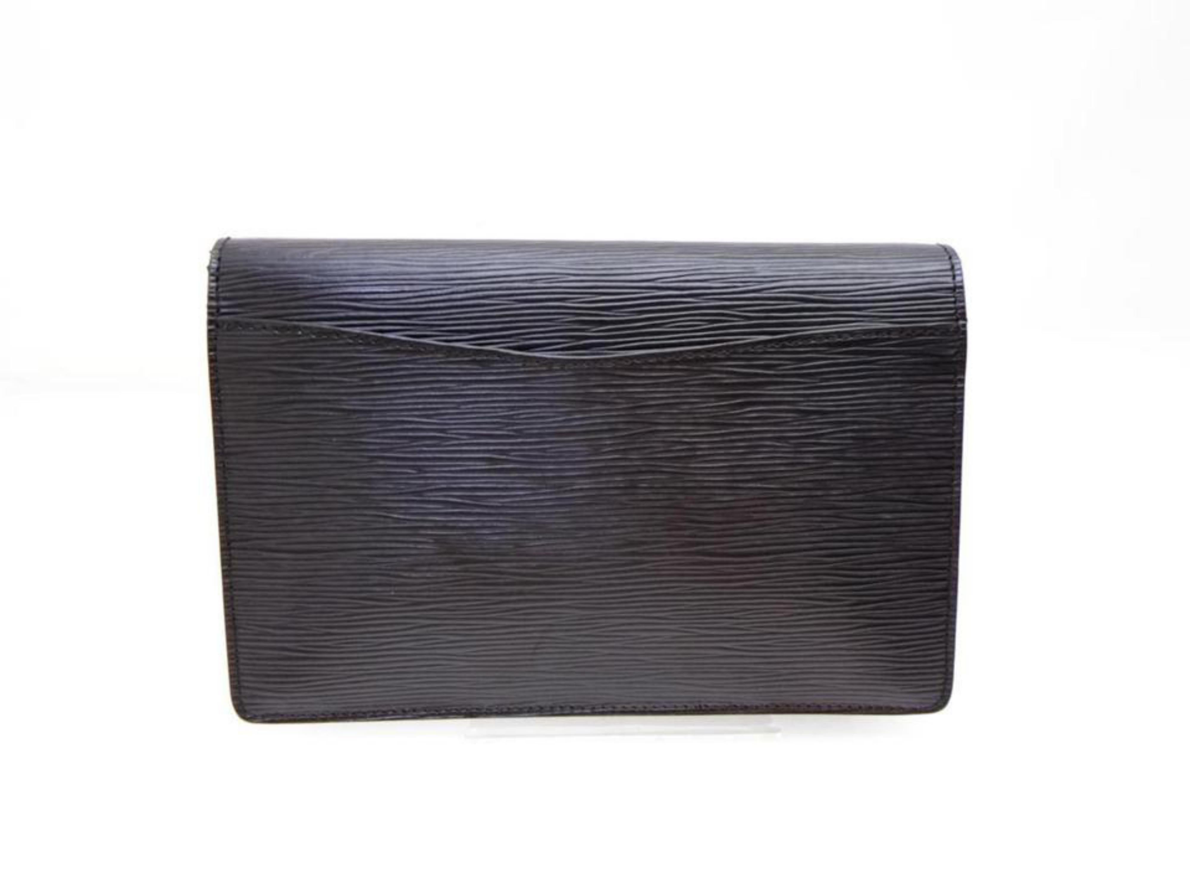 Louis Vuitton Montaigne Pochette (Ultra Rare) Noir 229147 Black Leather Clutch 1