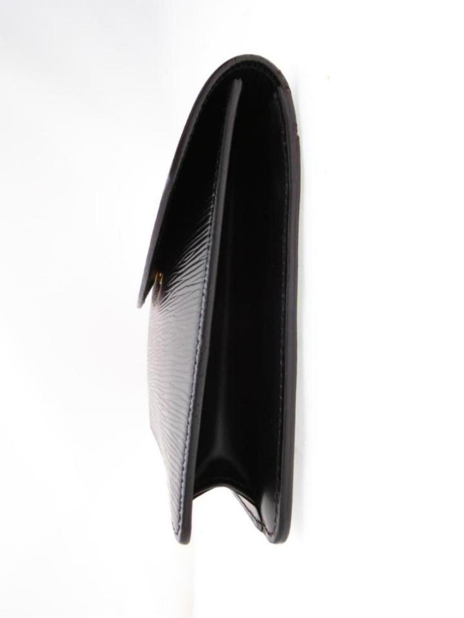 Louis Vuitton Montaigne Pochette (Ultra Rare) Noir 229147 Black Leather Clutch 4