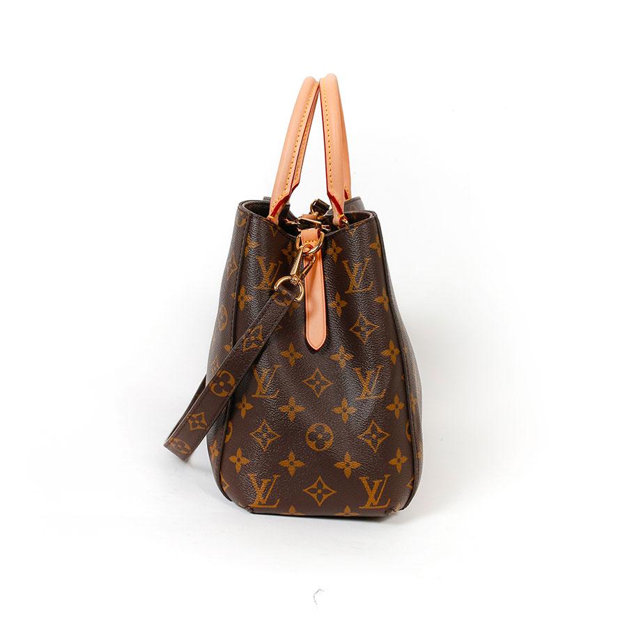 LOUIS VUITTON Montaigne Tote Bag in Brown Monogram Canvas and Natural Leather 6