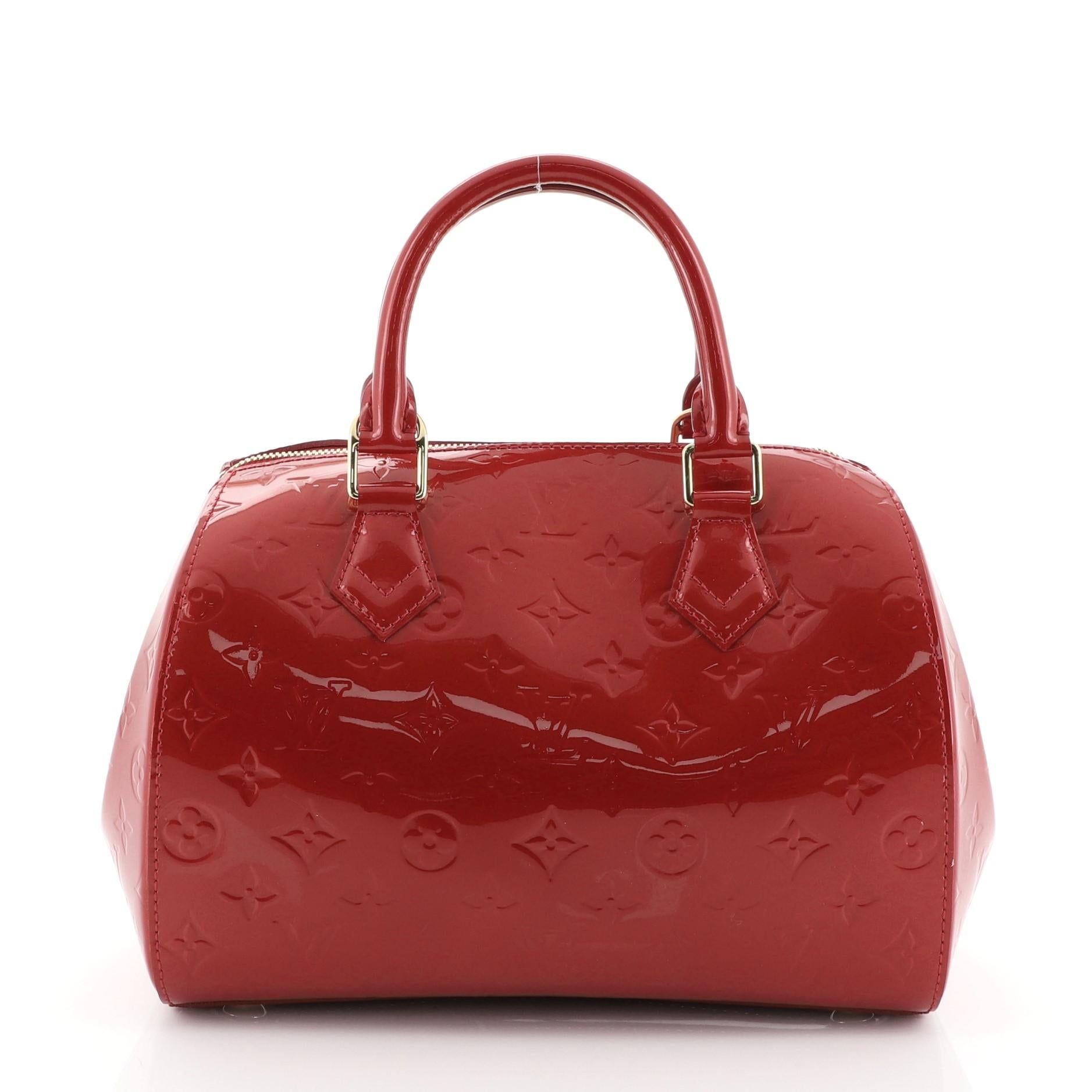 Red Louis Vuitton Montana Handbag Monogram Vernis