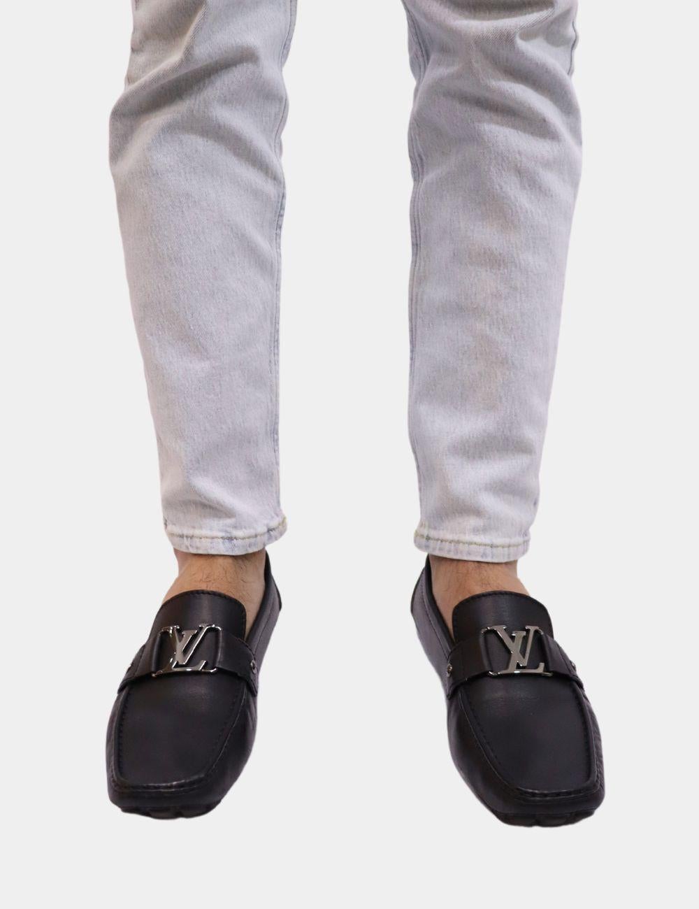 Gray Louis Vuitton Men's Monte Carlo Loafers Size 10