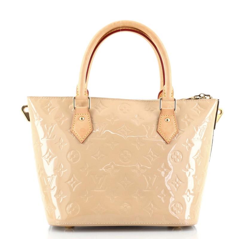Beige Louis Vuitton Montebello Handbag Monogram Vernis PM