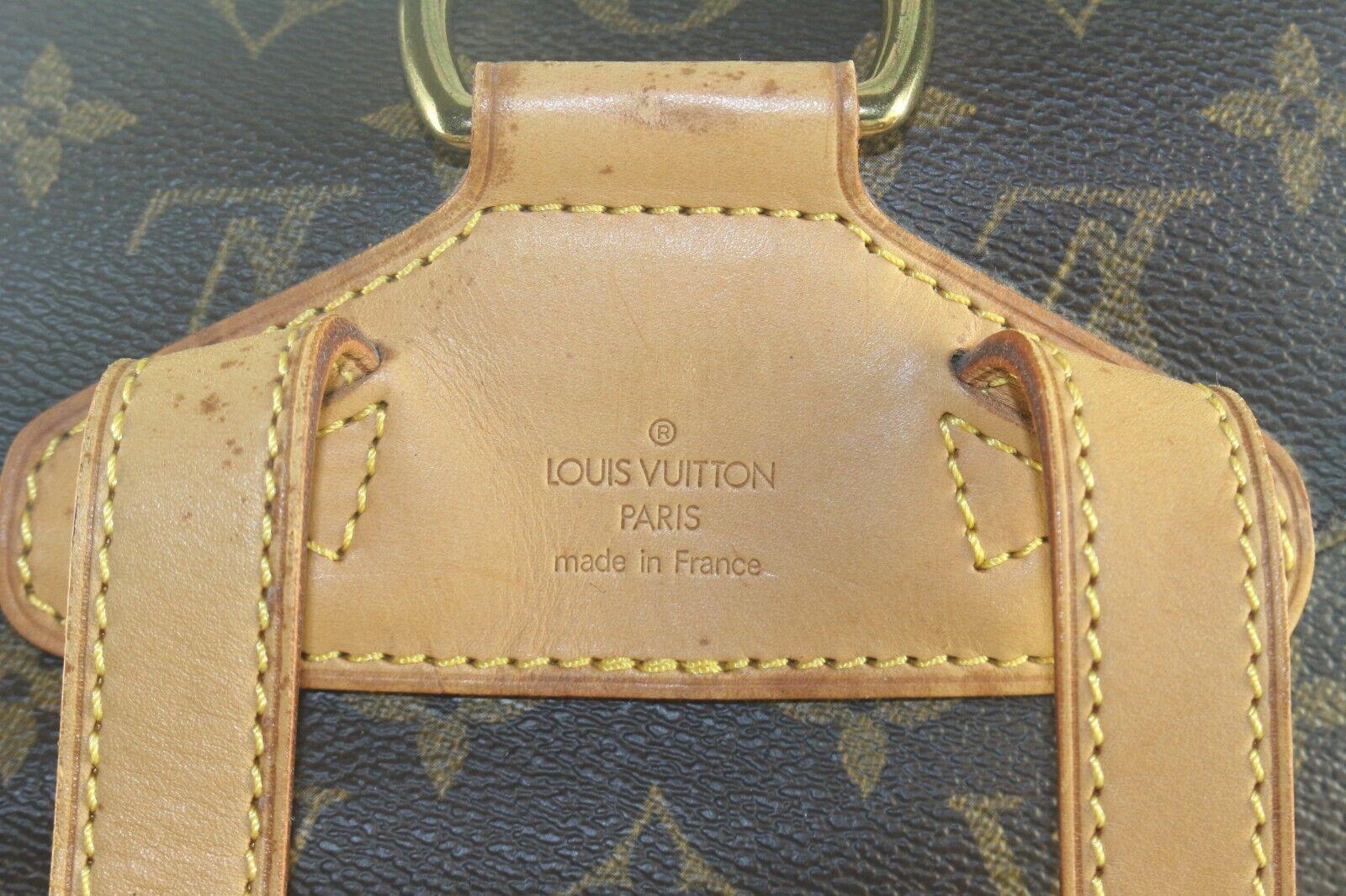 Louis Vuitton Montsouris Backpack MM Brown Canvas/Leather 9LV810K For Sale 6