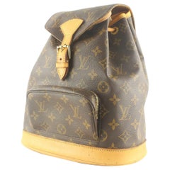 Louis Vuitton Montsouris Backpack MM Brown Canvas/Leather 9LV810K