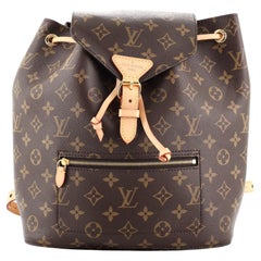 Louis Vuitton Montsouris Rucksack NM mit Monogramm aus Segeltuch PM