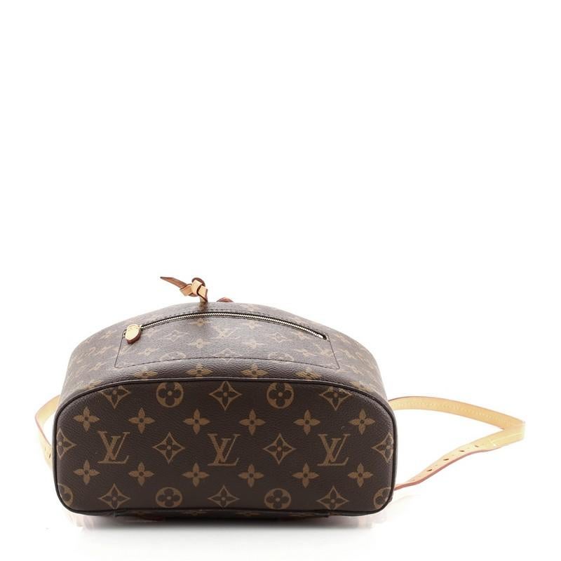 Louis Vuitton Montsouris Backpack NM Monogram Canvas with Leather PM In Good Condition In NY, NY