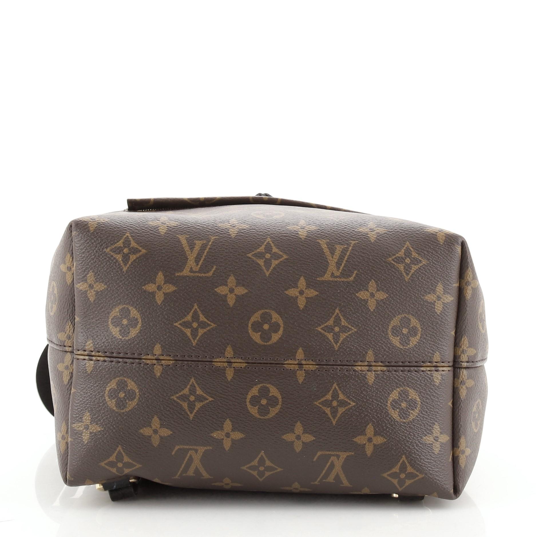 Louis Vuitton Montsouris Backpack NM Monogram Canvas with Leather PM In Good Condition In NY, NY