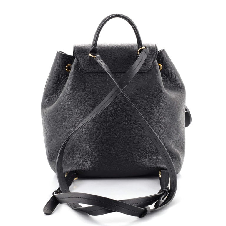 Black Louis Vuitton Montsouris Backpack NM Monogram Empreinte Leather PM For Sale