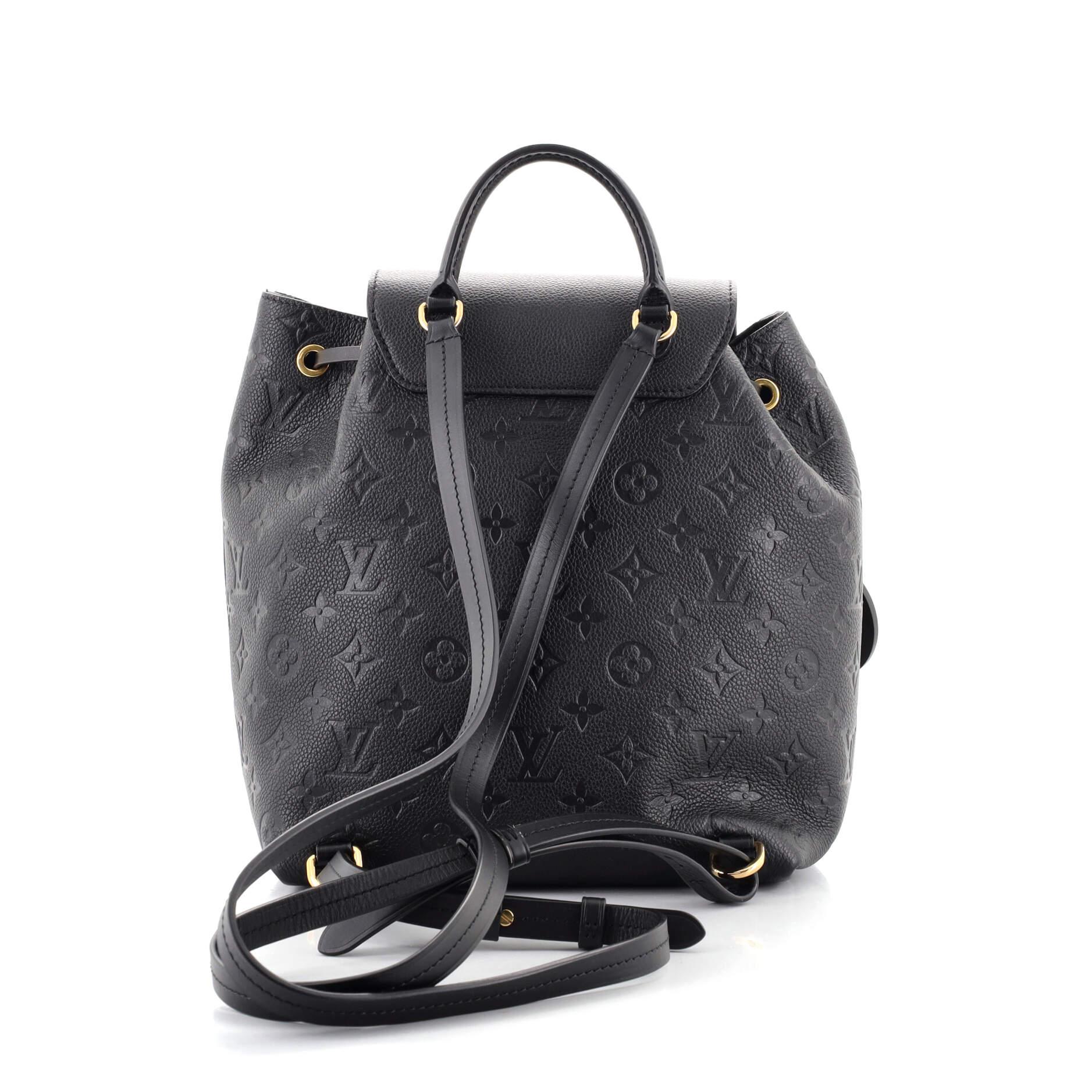 Louis Vuitton Montsouris Backpack NM Monogram Empreinte Leather PM In Good Condition In NY, NY
