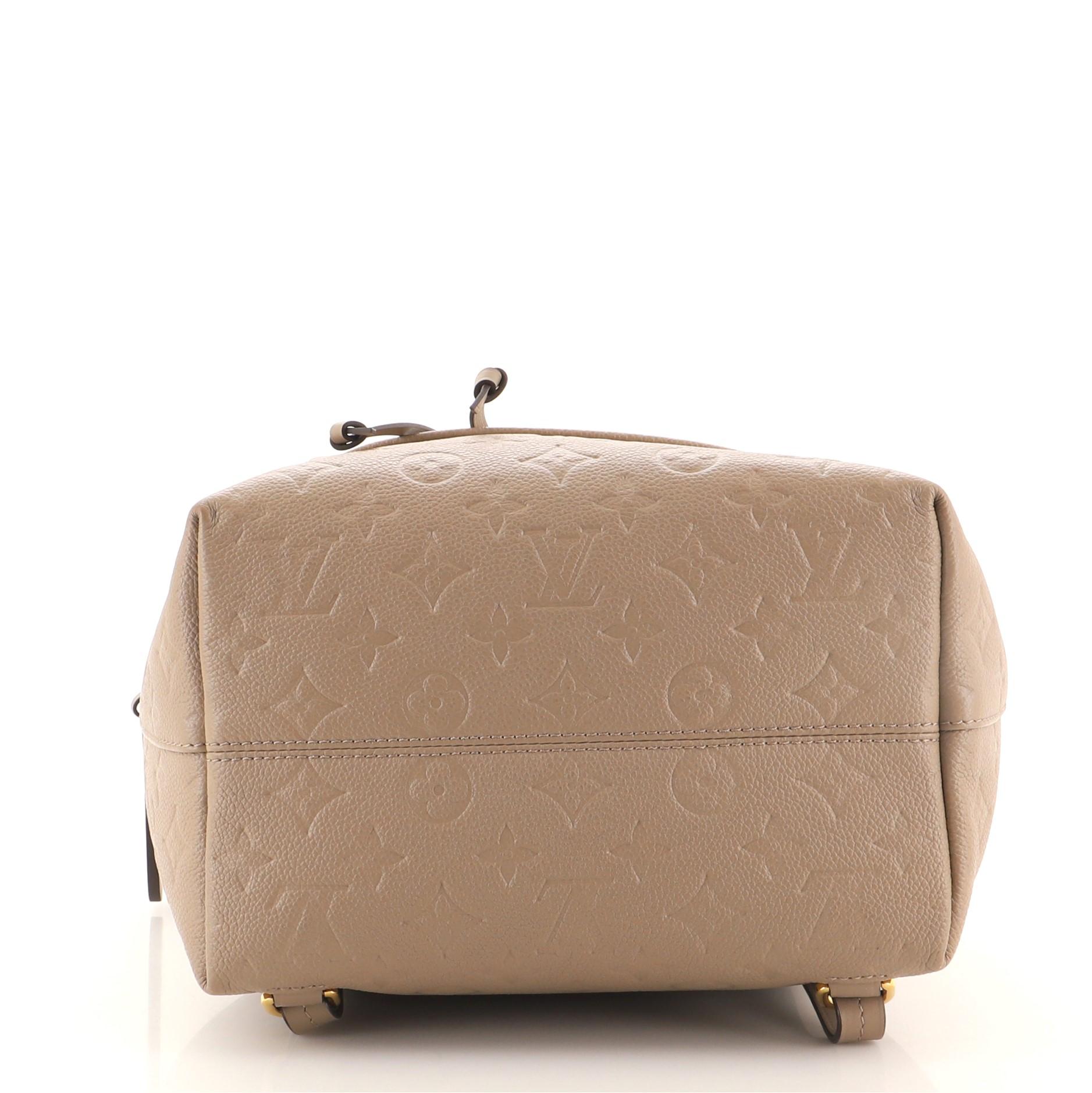Brown Louis Vuitton Montsouris Backpack NM Monogram Empreinte Leather PM