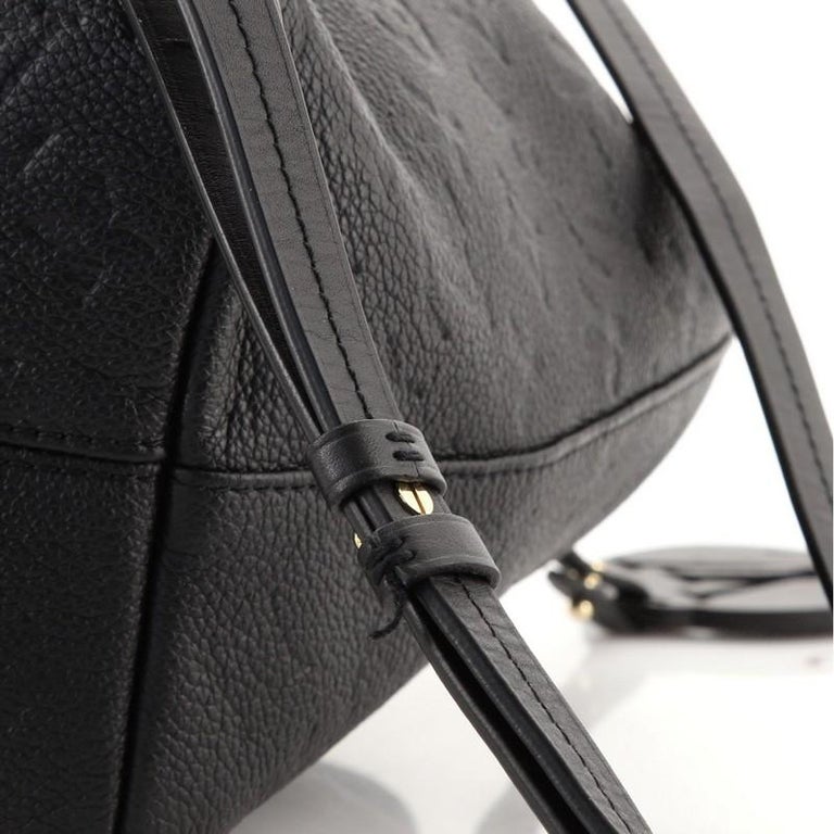 LOUIS VUITTON Montsouris Monogram Empreinte Leather Backpack Beige