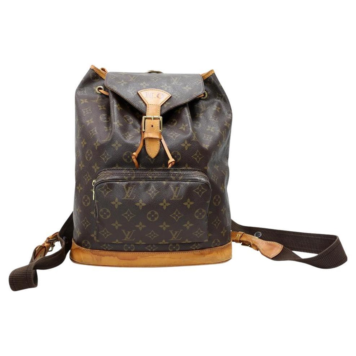 Montsouris cloth backpack Louis Vuitton Brown in Cloth - 32181064