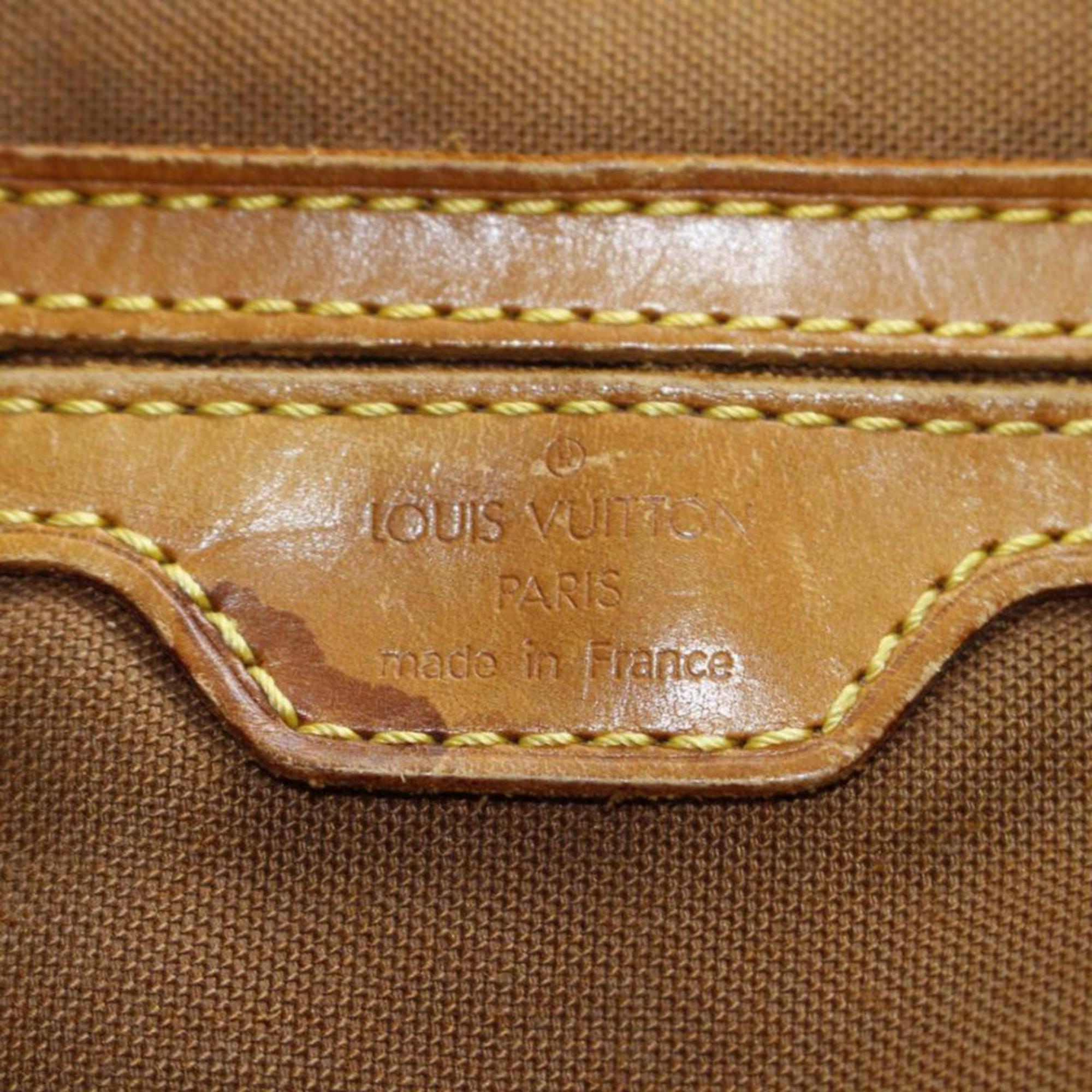 Women's Louis Vuitton Montsouris Gm 866462 Brown Canvas and Calf Leather Backpack For Sale