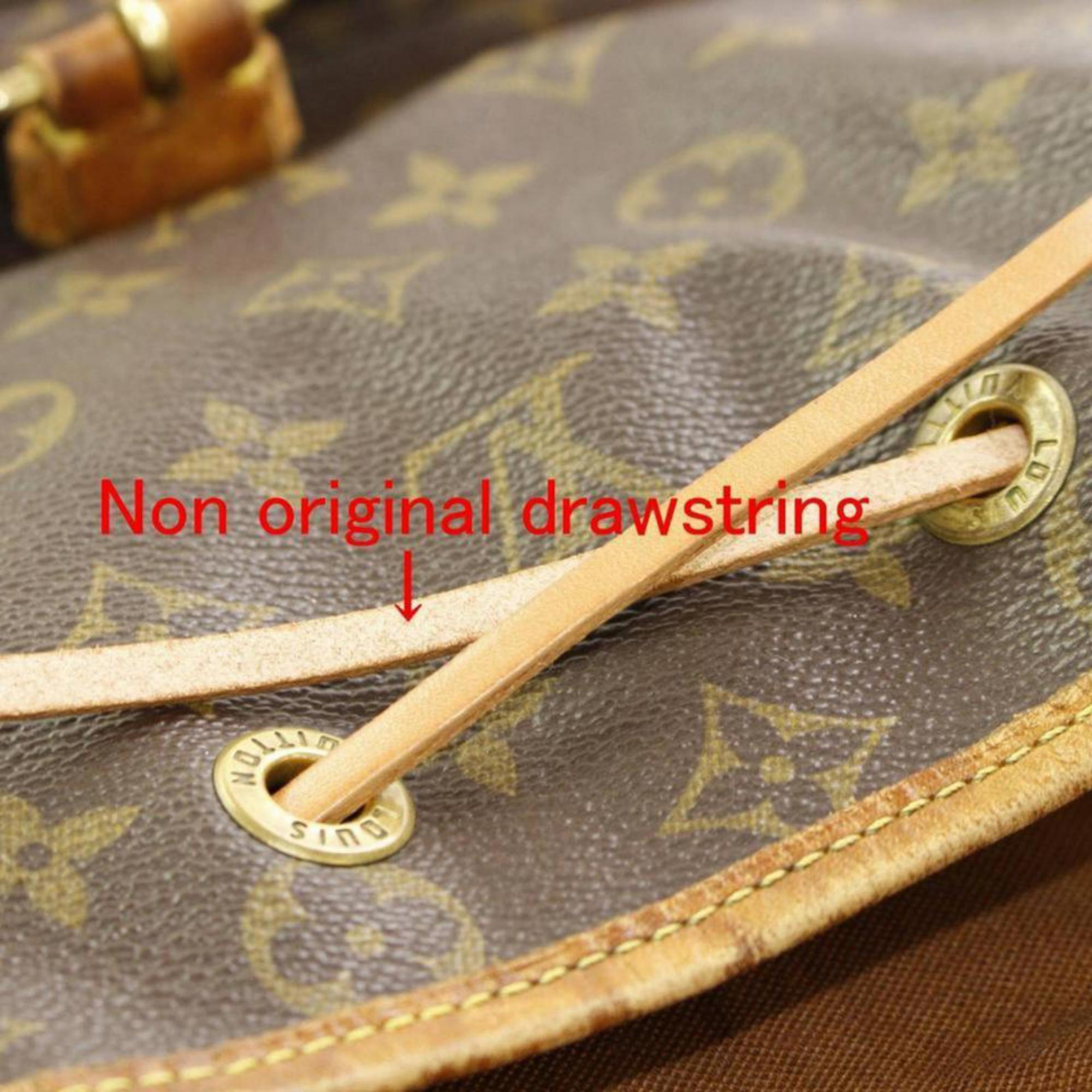 Louis Vuitton Montsouris Gm 866462 Brown Canvas and Calf Leather Backpack For Sale 5