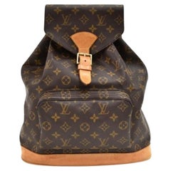 Louis Vuitton Montsouris Gm Monogram Large 12lva624 Brown Coated Canvas Backpack