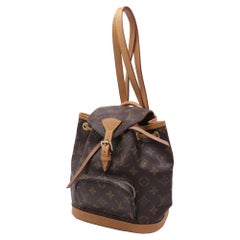 Louis Vuitton Montsouris Mini Backpack in Brown Coated Canvas