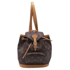 Louis Vuitton Montsouris Mini Backpack in Brown Coated Canvas
