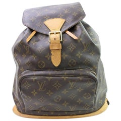 Vintage Louis Vuitton Montsouris Monogram Gm 867009 Brown Coated Canvas Backpack