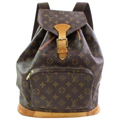Vintage Louis Vuitton Montsouris Monogram Gm 867018 Brown Coated Canvas Backpack