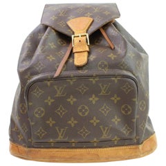 Vintage Louis Vuitton Montsouris Monogram Gm 867021 Brown Coated Canvas Backpack