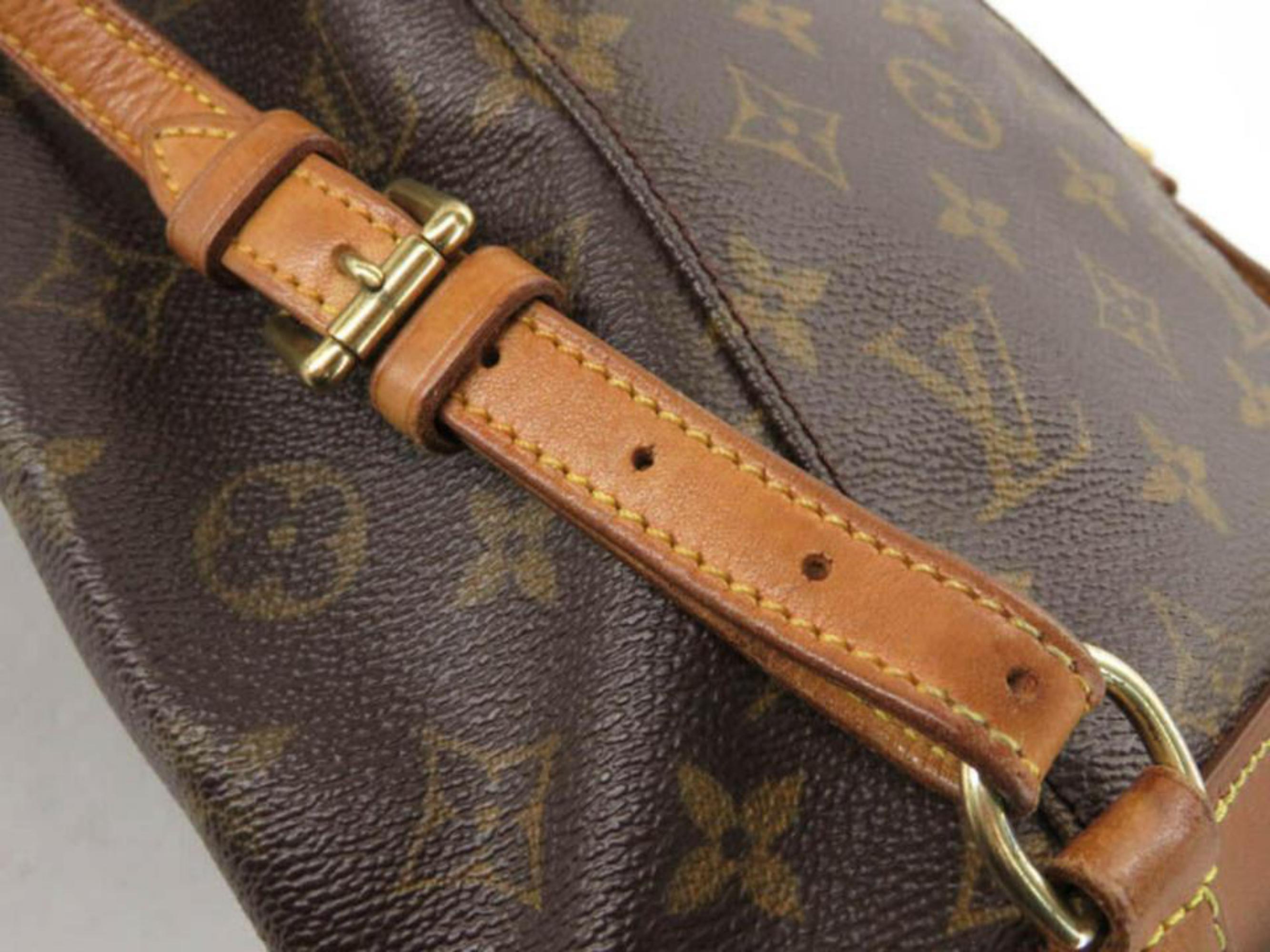 Louis Vuitton Montsouris Monogram Mini 870233 Brown Coated Canvas Backpack For Sale 4