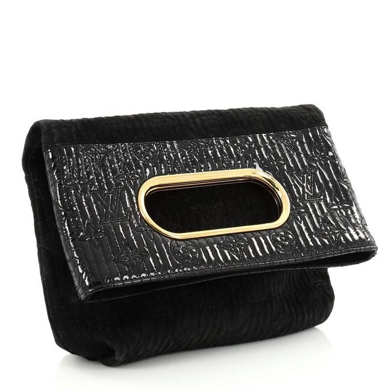 Black Louis Vuitton Motard After Dark Handbag Monogram Quilted Leather and Suede 