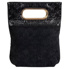 Pochette Louis Vuitton Motard Afterdark in camoscio nero con ricami