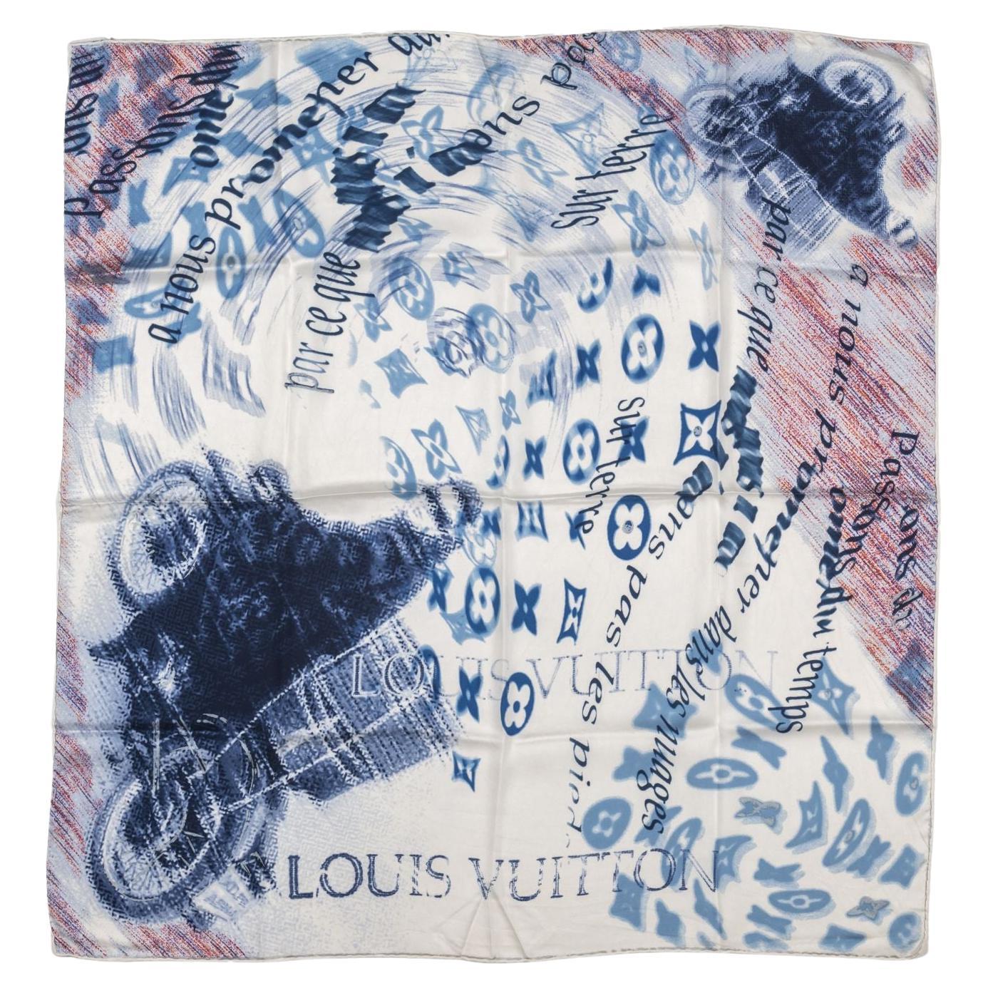 Louis Vuitton Motorcycle Silk Scarf For Sale