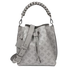 Louis Vuitton Mouse Grey Mahina Perforated Monogram Calfskin Leather Muria