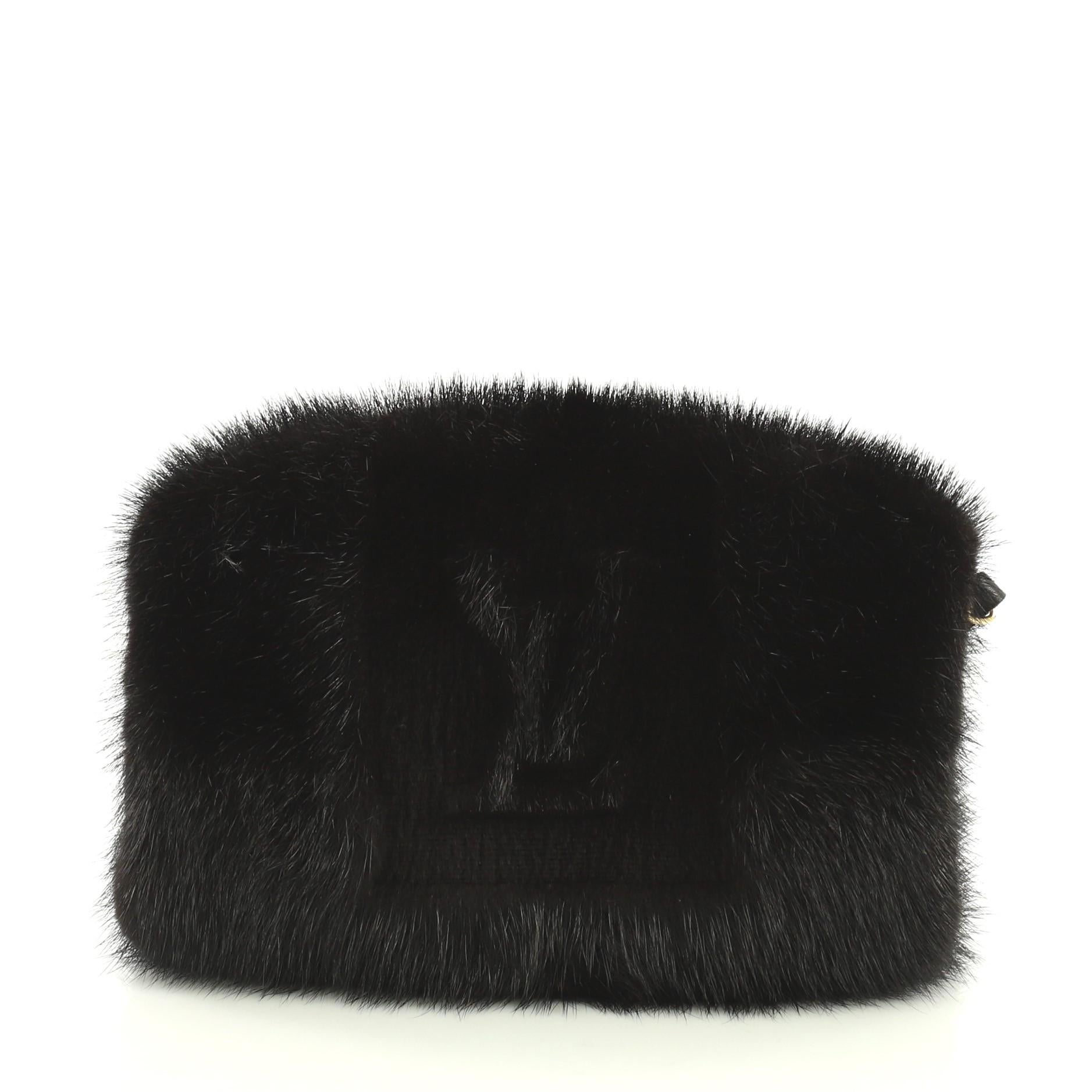 Black Louis Vuitton Muff Bag Mink