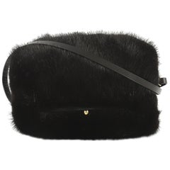 Louis Vuitton Brown Monogram Mink Fur Bag. Condition: 1. 8 Width x, Lot  #58457