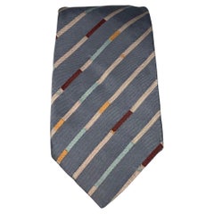 LOUIS VUITTON Multi-Color Diagonal Stripe Silk Neck Tie