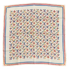 LOUIS VUITTON Multi Color Monogram Print Silk Scarf